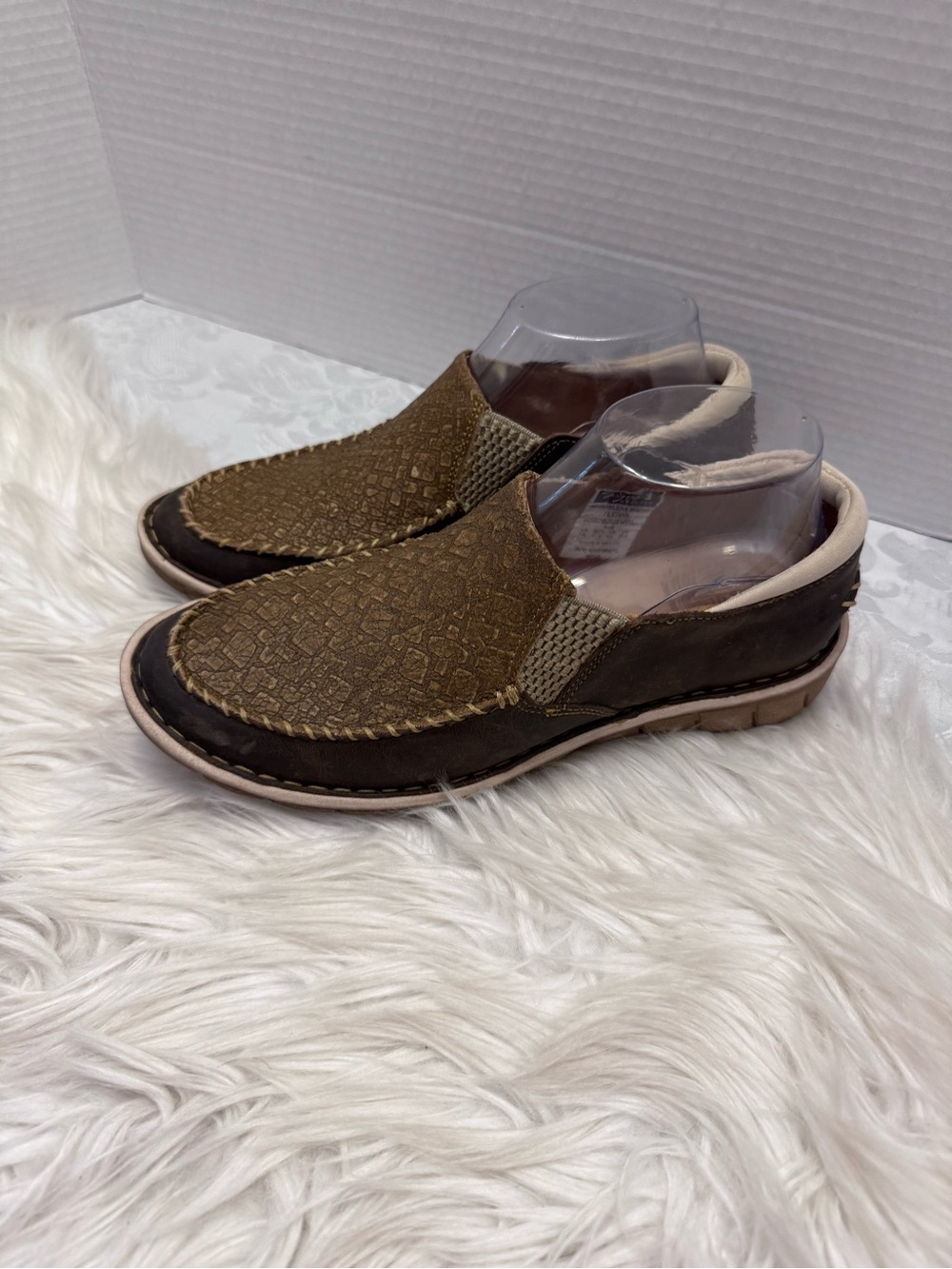 Tony Lama 7.5 Women’s Magdalena‎ Mocha Shoe Moc Toe Comfort Casual Slip On